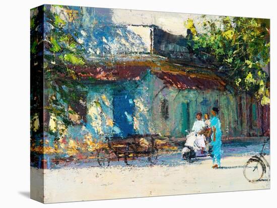 Light on Old House, Pondicherry, 2017-Andrew Gifford-Stretched Canvas