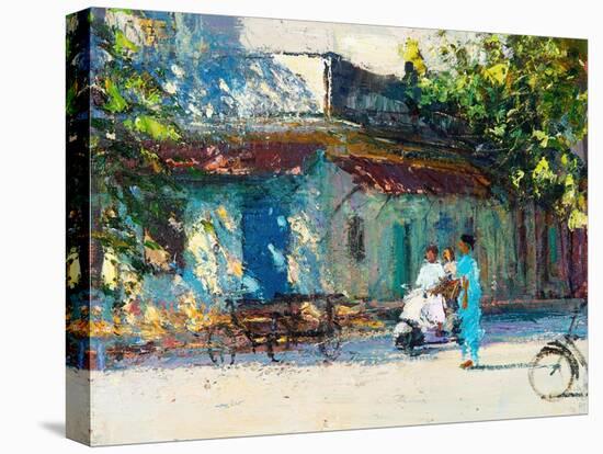 Light on Old House, Pondicherry, 2017-Andrew Gifford-Stretched Canvas