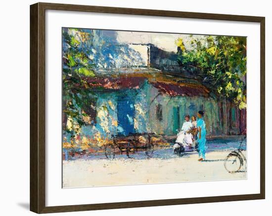 Light on Old House, Pondicherry, 2017-Andrew Gifford-Framed Giclee Print