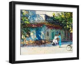 Light on Old House, Pondicherry, 2017-Andrew Gifford-Framed Giclee Print