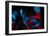 Light Painting Abstract Background. Blue and Red Light Painting Photography, Long Exposure, Ripples-Regina M art-Framed Photographic Print