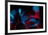 Light Painting Abstract Background. Blue and Red Light Painting Photography, Long Exposure, Ripples-Regina M art-Framed Photographic Print