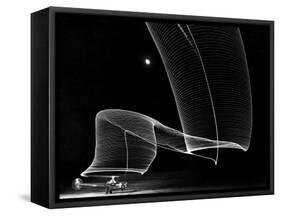 Light Pattern in the Moonlight Sky Produced by Time Exposure of Light-Andreas Feininger-Framed Stretched Canvas