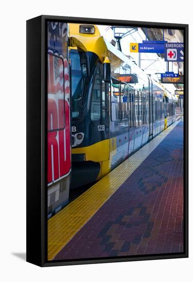 Light Rail Line toward Airport-jrferrermn-Framed Stretched Canvas