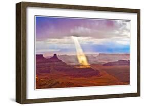 Light Ray Pierces Clouds Colorado River Seen-Tom Till-Framed Photographic Print