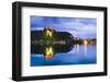 Light Reflections in Lake Bled, Julian Alps, Gorenjska, Slovenia, Europe-Matthew Williams-Ellis-Framed Photographic Print