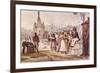 Light Refreshments after Lunch in the Palace Square-Jean Baptiste Debret-Framed Premium Giclee Print
