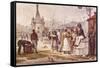 Light Refreshments after Lunch in the Palace Square-Jean Baptiste Debret-Framed Stretched Canvas