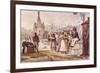 Light Refreshments after Lunch in the Palace Square-Jean Baptiste Debret-Framed Art Print