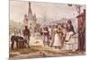 Light Refreshments after Lunch in the Palace Square-Jean Baptiste Debret-Mounted Art Print