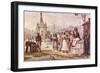 Light Refreshments after Lunch in the Palace Square-Jean Baptiste Debret-Framed Art Print