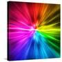 Light Speed. Spectrum of Rainbow Colored Rays.-landio-Stretched Canvas