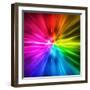 Light Speed. Spectrum of Rainbow Colored Rays.-landio-Framed Photographic Print