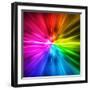 Light Speed. Spectrum of Rainbow Colored Rays.-landio-Framed Photographic Print