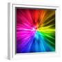 Light Speed. Spectrum of Rainbow Colored Rays.-landio-Framed Photographic Print