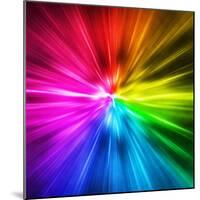 Light Speed. Spectrum of Rainbow Colored Rays.-landio-Mounted Photographic Print