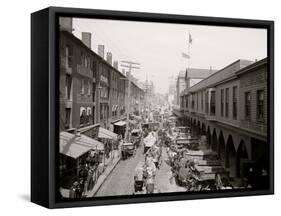Light St., Looking North, Baltimore, Md.-null-Framed Stretched Canvas