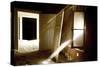 Light Streaming Through Window on Sand Covered House in Kolmanskop Ghost Town-Enrique Lopez-Tapia-Stretched Canvas