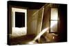 Light Streaming Through Window on Sand Covered House in Kolmanskop Ghost Town-Enrique Lopez-Tapia-Stretched Canvas