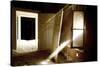 Light Streaming Through Window on Sand Covered House in Kolmanskop Ghost Town-Enrique Lopez-Tapia-Stretched Canvas