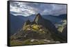 Light Streams Through The Clouds And Lights Parts Of The Ancient City Of Machu Picchu-Joe Azure-Framed Stretched Canvas