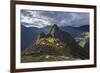 Light Streams Through The Clouds And Lights Parts Of The Ancient City Of Machu Picchu-Joe Azure-Framed Photographic Print