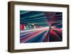 Light Traces on Traffic Junctions at Night-06photo-Framed Photographic Print