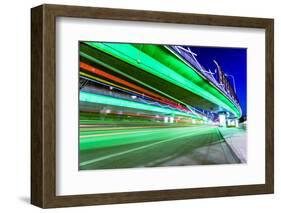 Light Traces on Traffic Junctions at Night-06photo-Framed Photographic Print