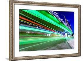 Light Traces on Traffic Junctions at Night-06photo-Framed Photographic Print