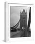 Light Traffic across Tower Bridge on an Overcast Day-Carl Mydans-Framed Photographic Print