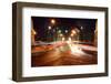 Light Trail at Rama 1 Steel Bridge at Bangkok Harbor-vichie81-Framed Photographic Print