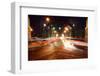 Light Trail at Rama 1 Steel Bridge at Bangkok Harbor-vichie81-Framed Photographic Print