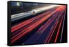 Light Trail View at A Busy Highway-XXLPhoto-Framed Stretched Canvas