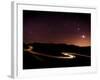 Light Trails and Stars Cape with Venus, Jupiter, Orion and Moon, Peak District Nat'l Park, England-Ian Egner-Framed Photographic Print