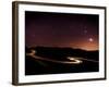 Light Trails and Stars Cape with Venus, Jupiter, Orion and Moon, Peak District Nat'l Park, England-Ian Egner-Framed Photographic Print