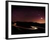 Light Trails and Stars Cape with Venus, Jupiter, Orion and Moon, Peak District Nat'l Park, England-Ian Egner-Framed Photographic Print