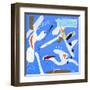 Light ultramarine blue emotion-Hyunah Kim-Framed Art Print