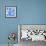 Light ultramarine blue emotion-Hyunah Kim-Framed Art Print displayed on a wall