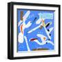 Light ultramarine blue emotion-Hyunah Kim-Framed Art Print