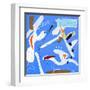 Light ultramarine blue emotion-Hyunah Kim-Framed Art Print