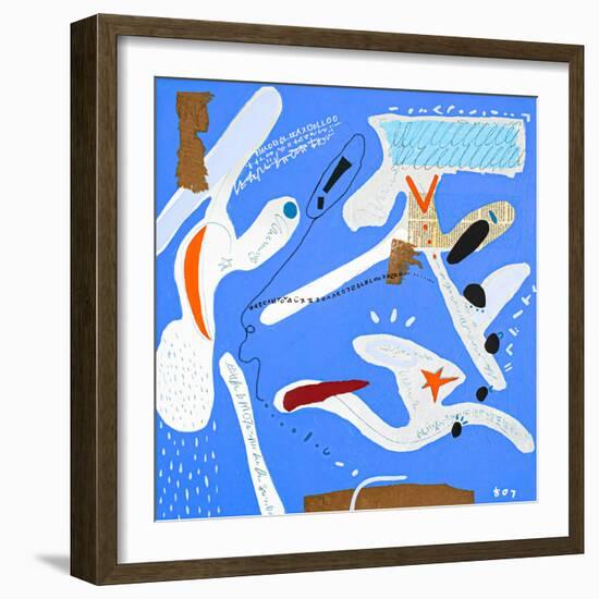 Light ultramarine blue emotion-Hyunah Kim-Framed Art Print