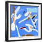 Light ultramarine blue emotion-Hyunah Kim-Framed Art Print