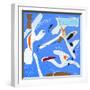 Light ultramarine blue emotion-Hyunah Kim-Framed Art Print