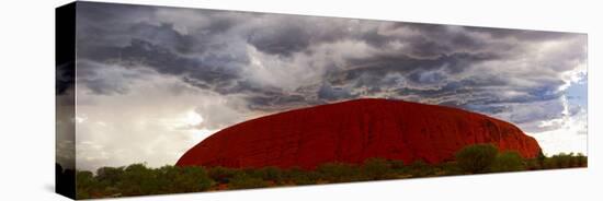 Light with Rain Storm, Uluru-Kata Tjuta Nat'l Park, UNESCO World Heritage Site, Australia-Giles Bracher-Stretched Canvas