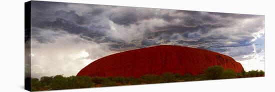 Light with Rain Storm, Uluru-Kata Tjuta Nat'l Park, UNESCO World Heritage Site, Australia-Giles Bracher-Stretched Canvas