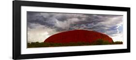 Light with Rain Storm, Uluru-Kata Tjuta Nat'l Park, UNESCO World Heritage Site, Australia-Giles Bracher-Framed Premium Photographic Print