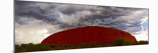 Light with Rain Storm, Uluru-Kata Tjuta Nat'l Park, UNESCO World Heritage Site, Australia-Giles Bracher-Mounted Premium Photographic Print