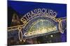 Lighted Sign at Strasbourg Christmas Market-Jon Hicks-Mounted Photographic Print