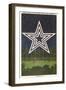 Lighted Star, Mill Mountain, Roanoke, Virginia-null-Framed Art Print