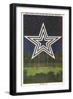 Lighted Star, Mill Mountain, Roanoke, Virginia-null-Framed Art Print